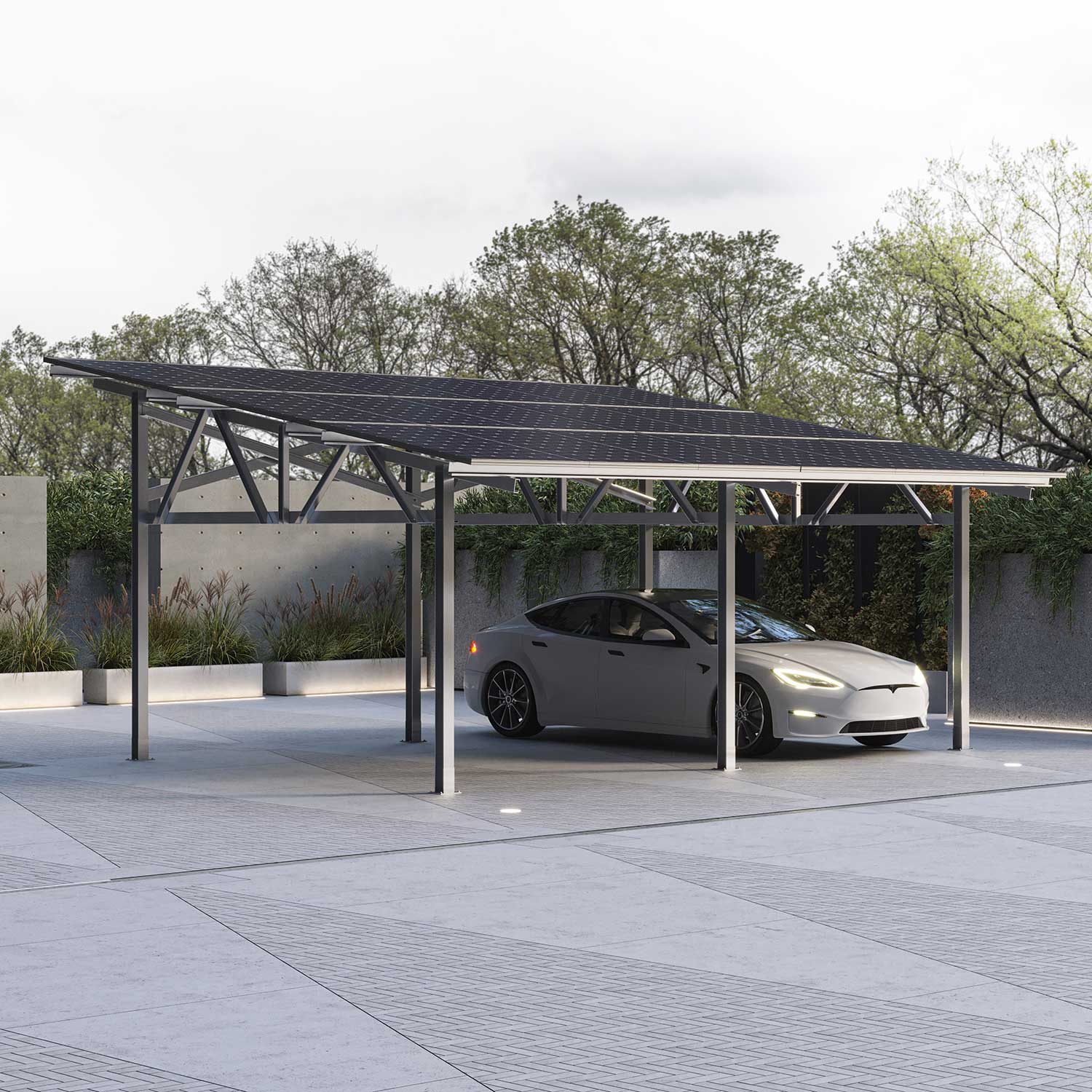 Wiata fotowoltaiczna – carport moc 10 kWP